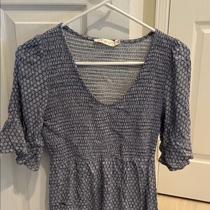 Millibon Navy Floral Long Sleeve Dress